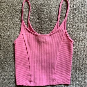 Urban Outfitters Pink Ribbed Tank